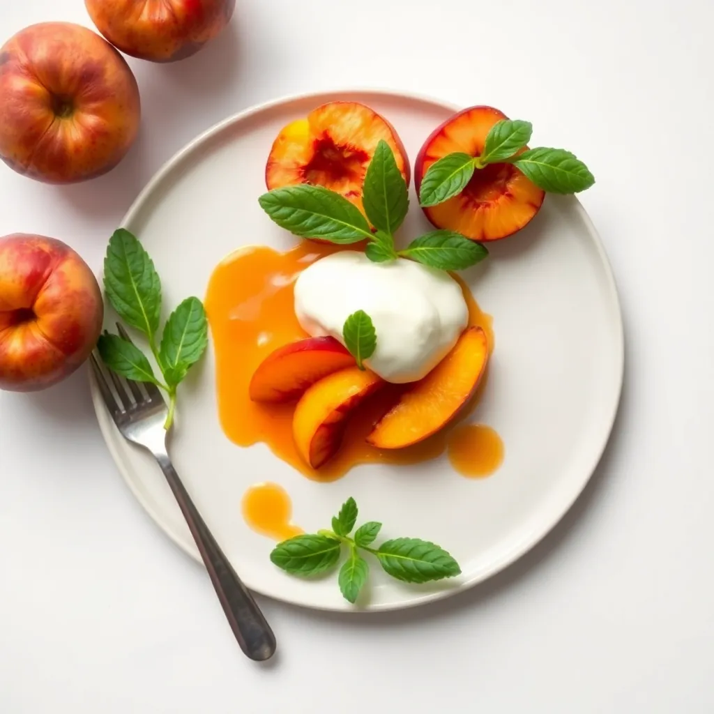 Burrata with Peaches