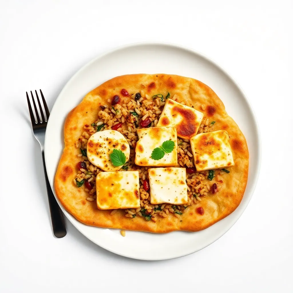 Sizzling Halloumi Flatbread with Farro