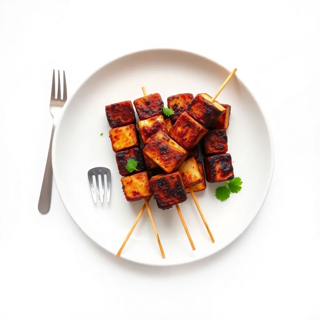 Smoky Firm Tofu Skewers