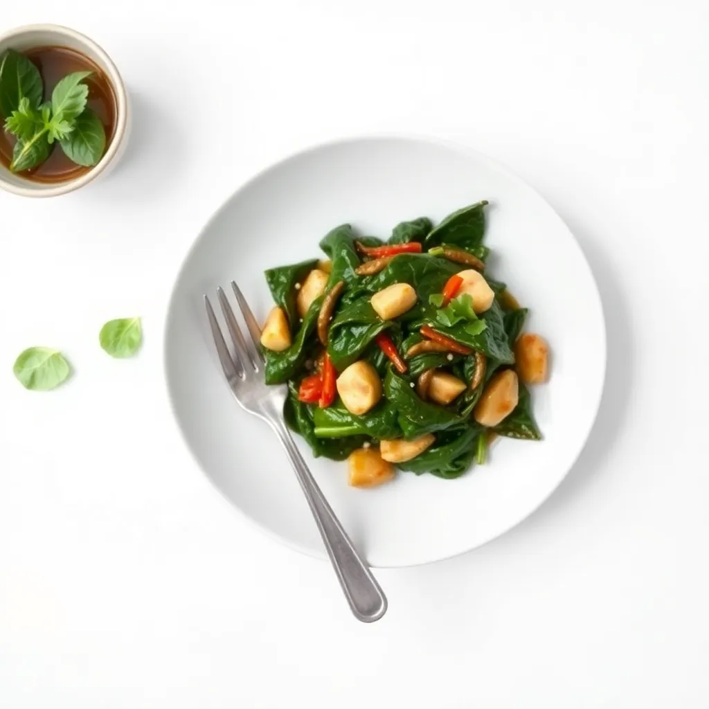 Stir-Fried Water Spinach with Garlic