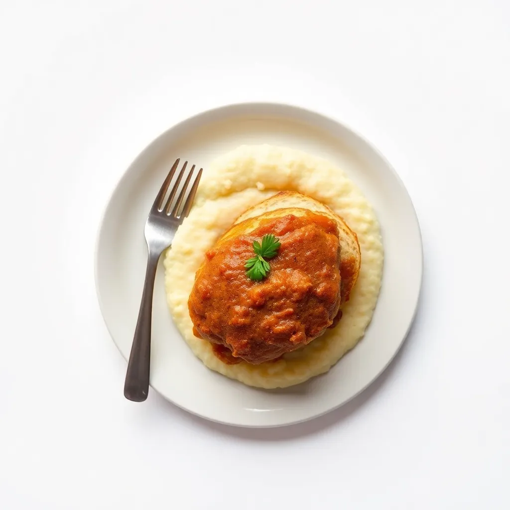 Braised Chicken Sandwich with Grits