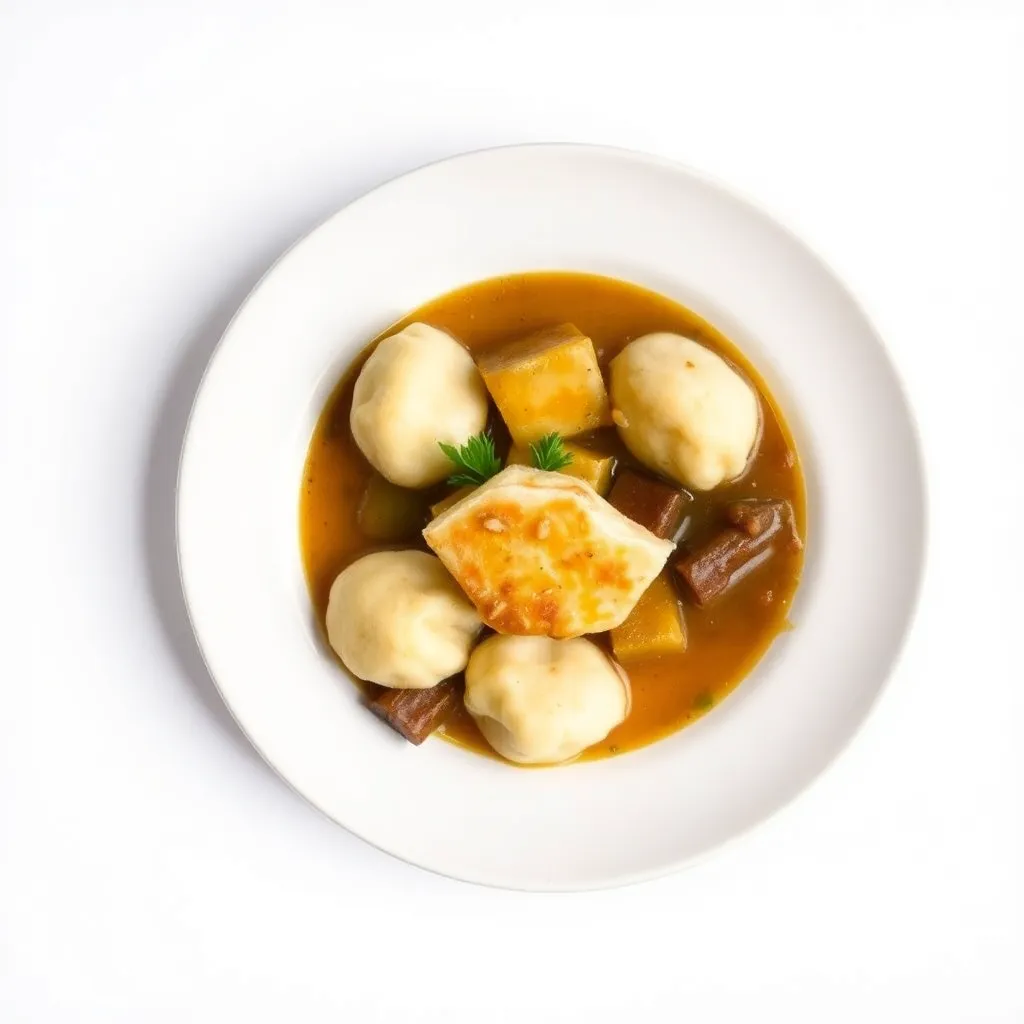 Charred Cod Hotpot with Suet Dumplings