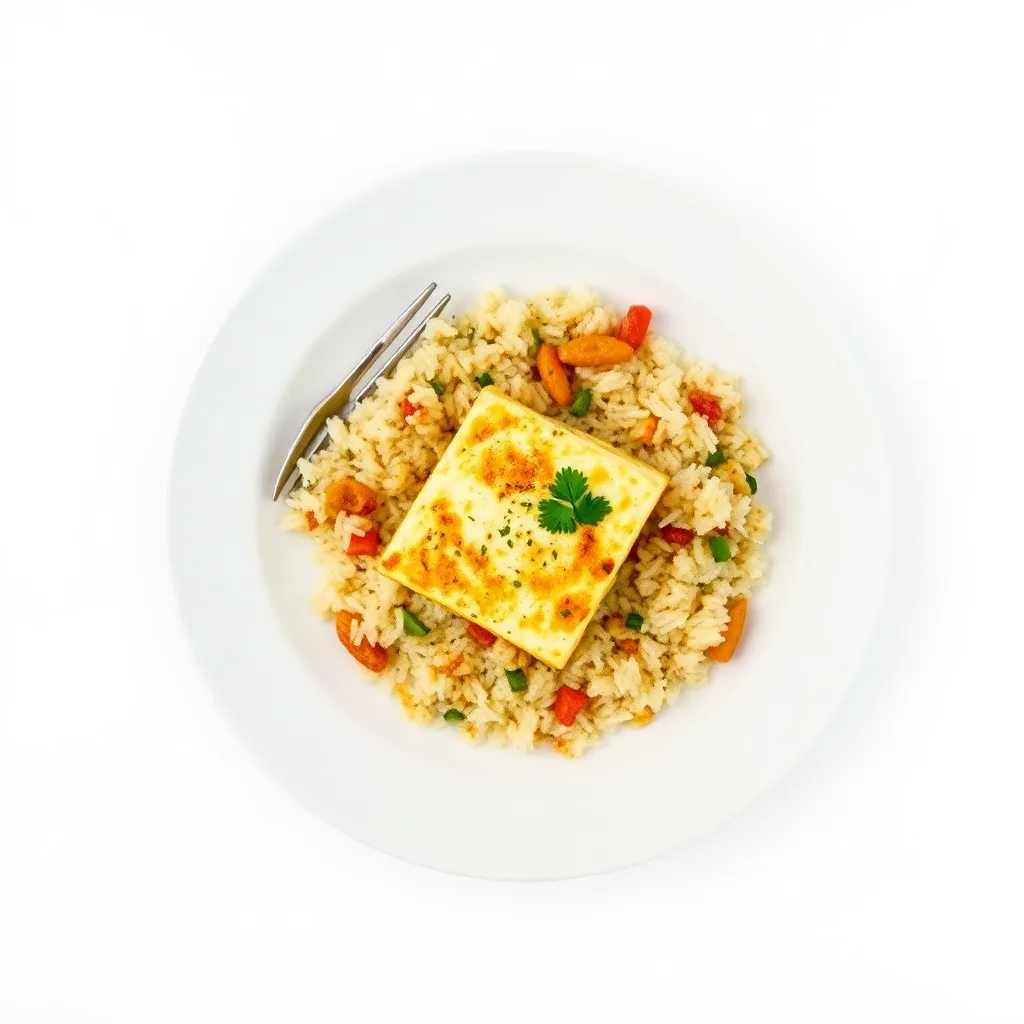 Roasted Halloumi Gratin with Basmati Rice