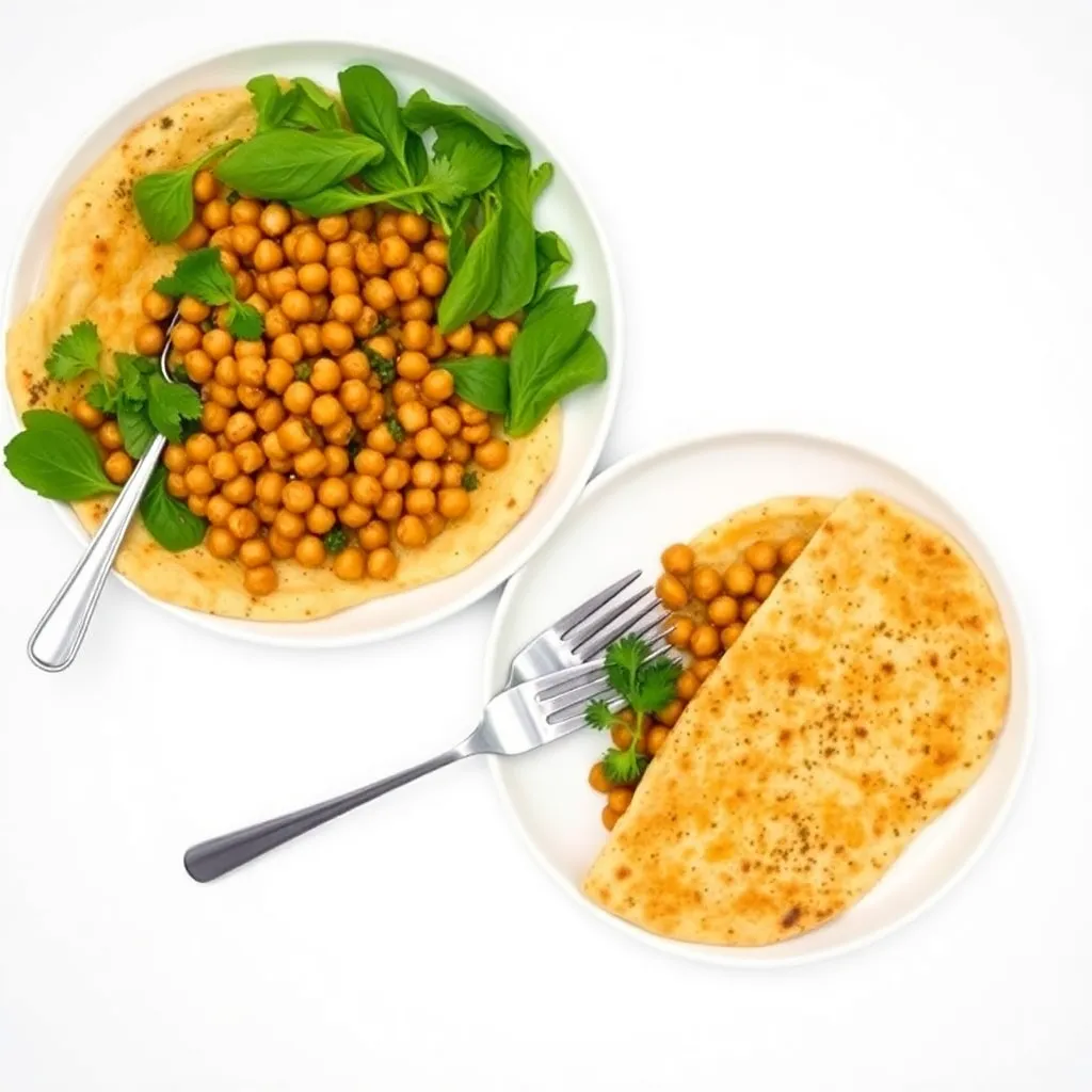 Garlicky Chickpeas Flatbread