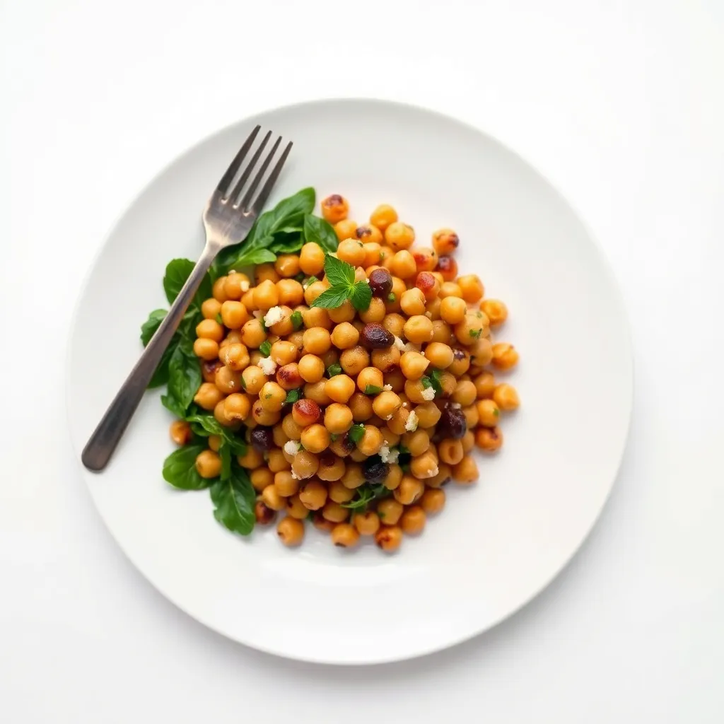 Mediterranean Charred Chickpeas Salad
