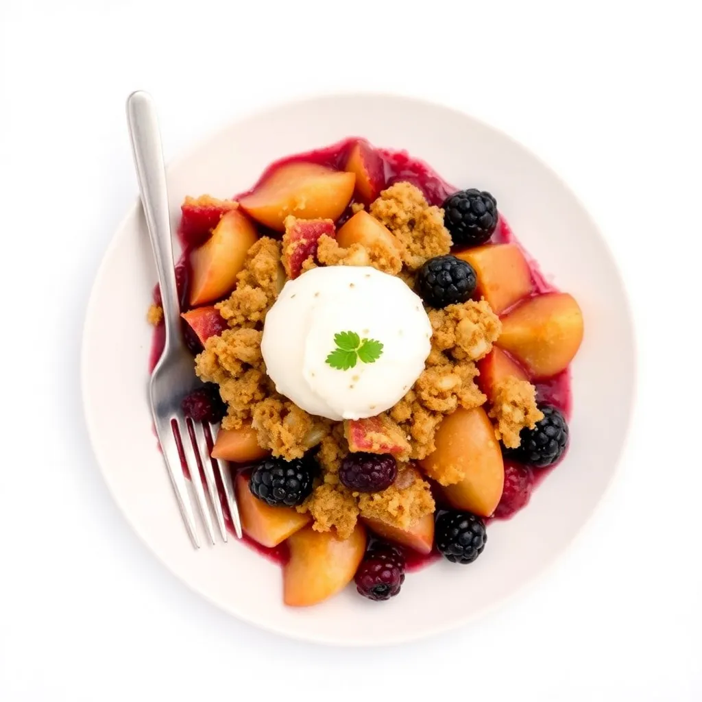 Apple and Blackberry Crumble