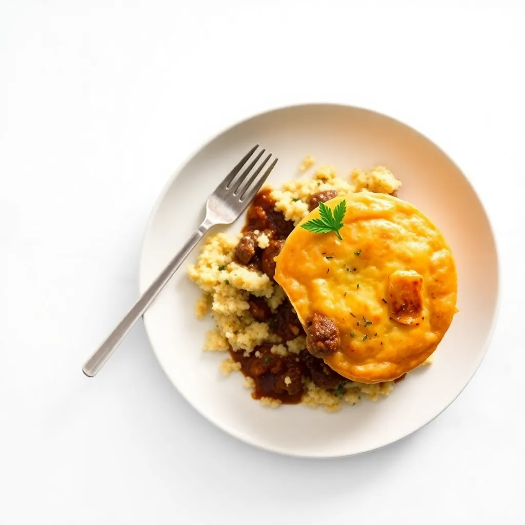 Garlicky Lamb Pie with Couscous