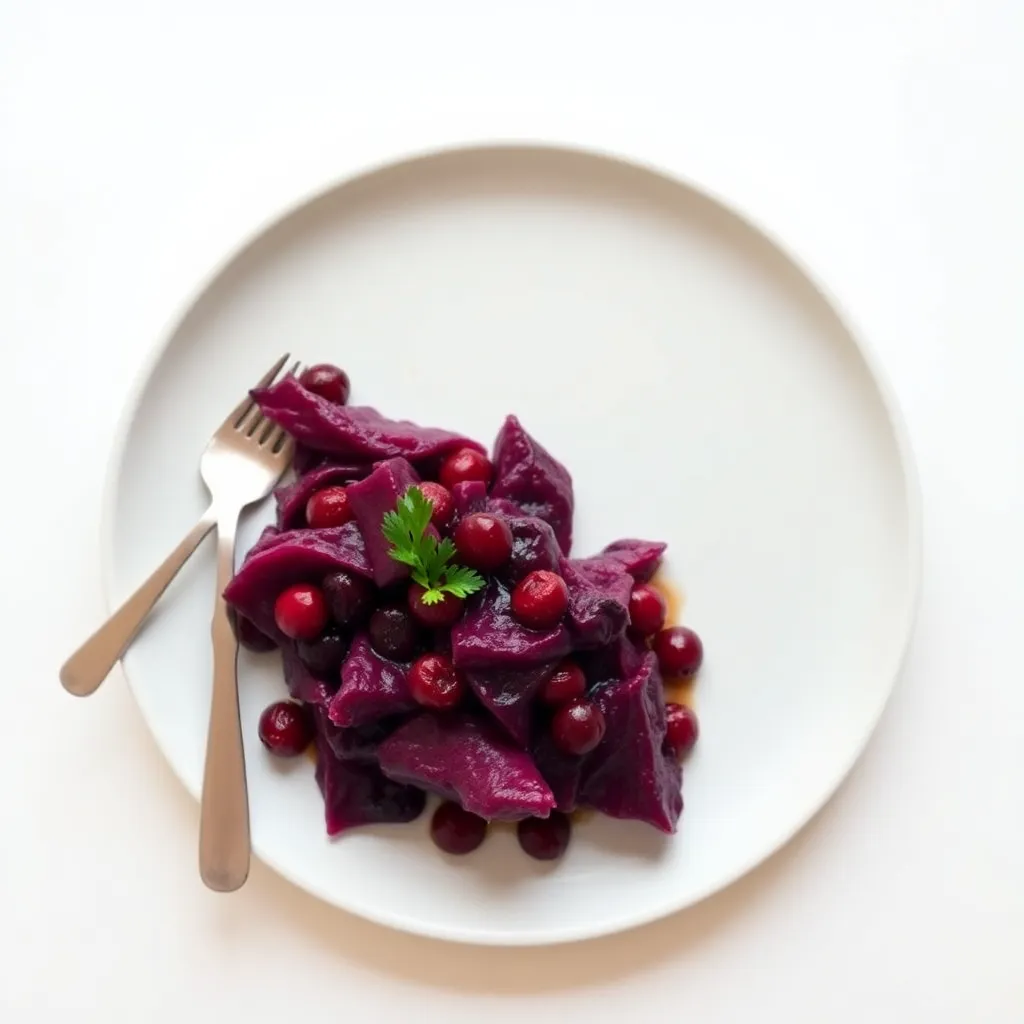 Braised Red Cabbage with Cranberries