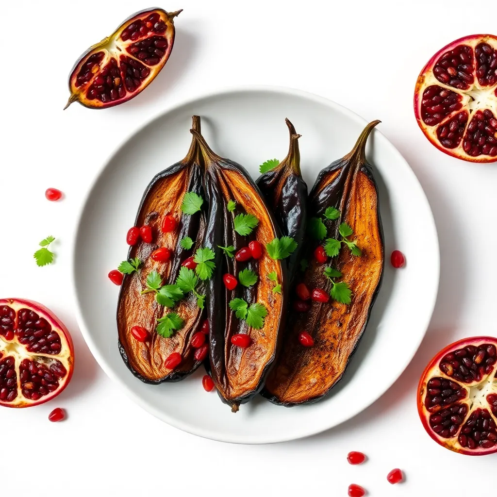 Roasted Eggplant with Pomegranate