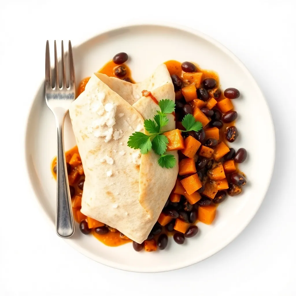 Sweet Potato and Black Bean Burrito