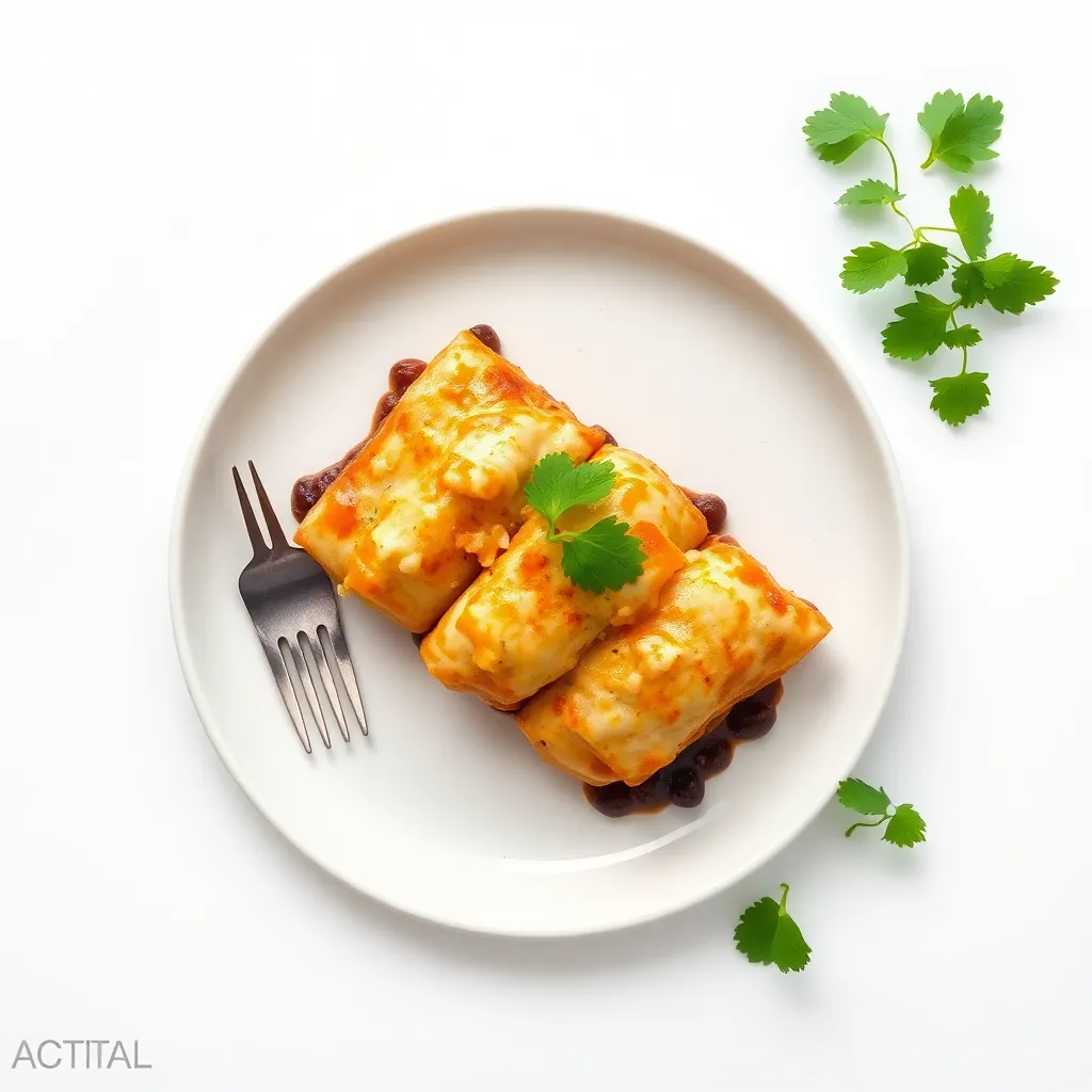 Pan-Seared Black Beans Enchiladas with Masa