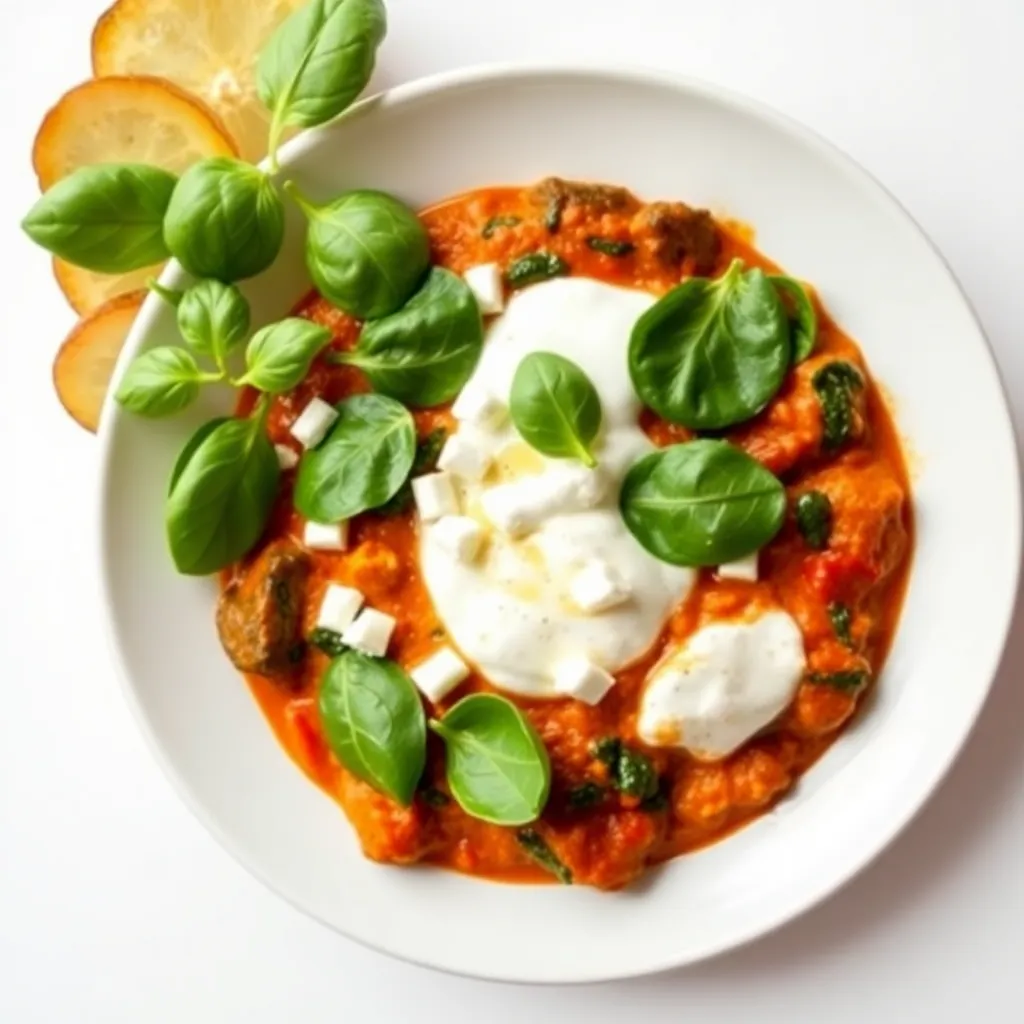 Shakshouka with Spinach and Feta