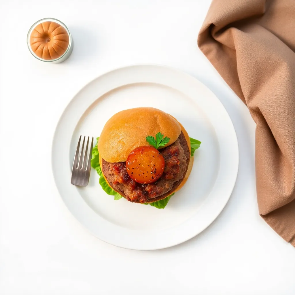 American Spiced Smoked Sausage Burger
