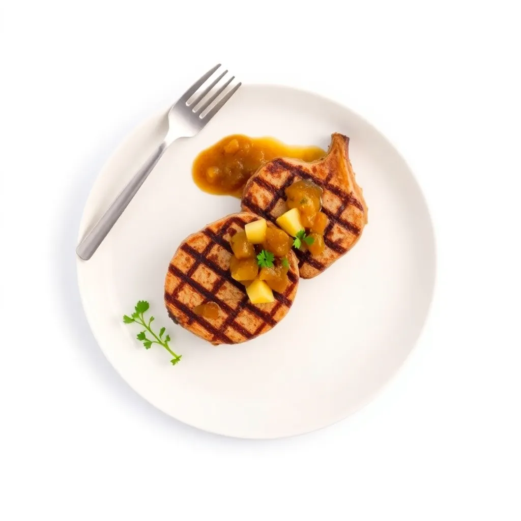 Grilled Pork Chops with Apple Chutney