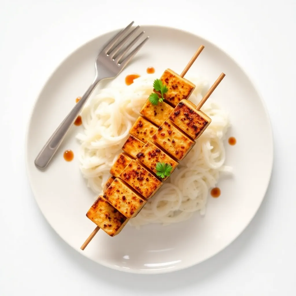 Pan-Seared Firm Tofu Skewers