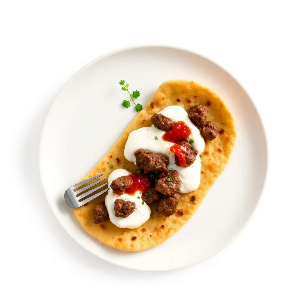 Lamb Flatbread with Harissa and Yoghurt