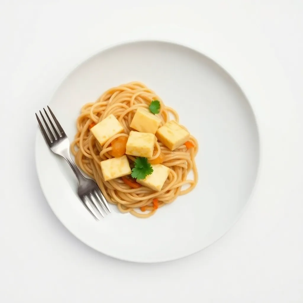Asian Sizzling Firm Tofu Noodle Bowl