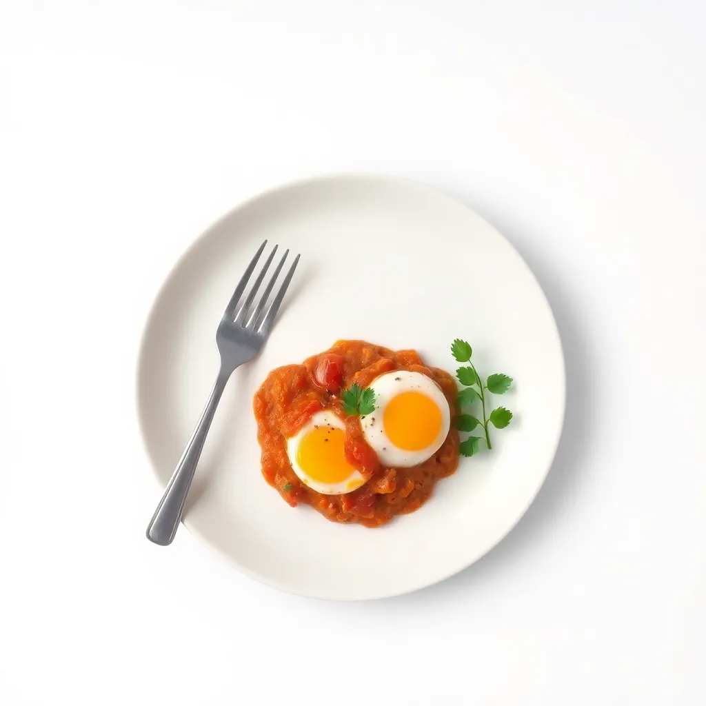 Spanglish Eggs (Eggs in Tomato Pepper Sauce)