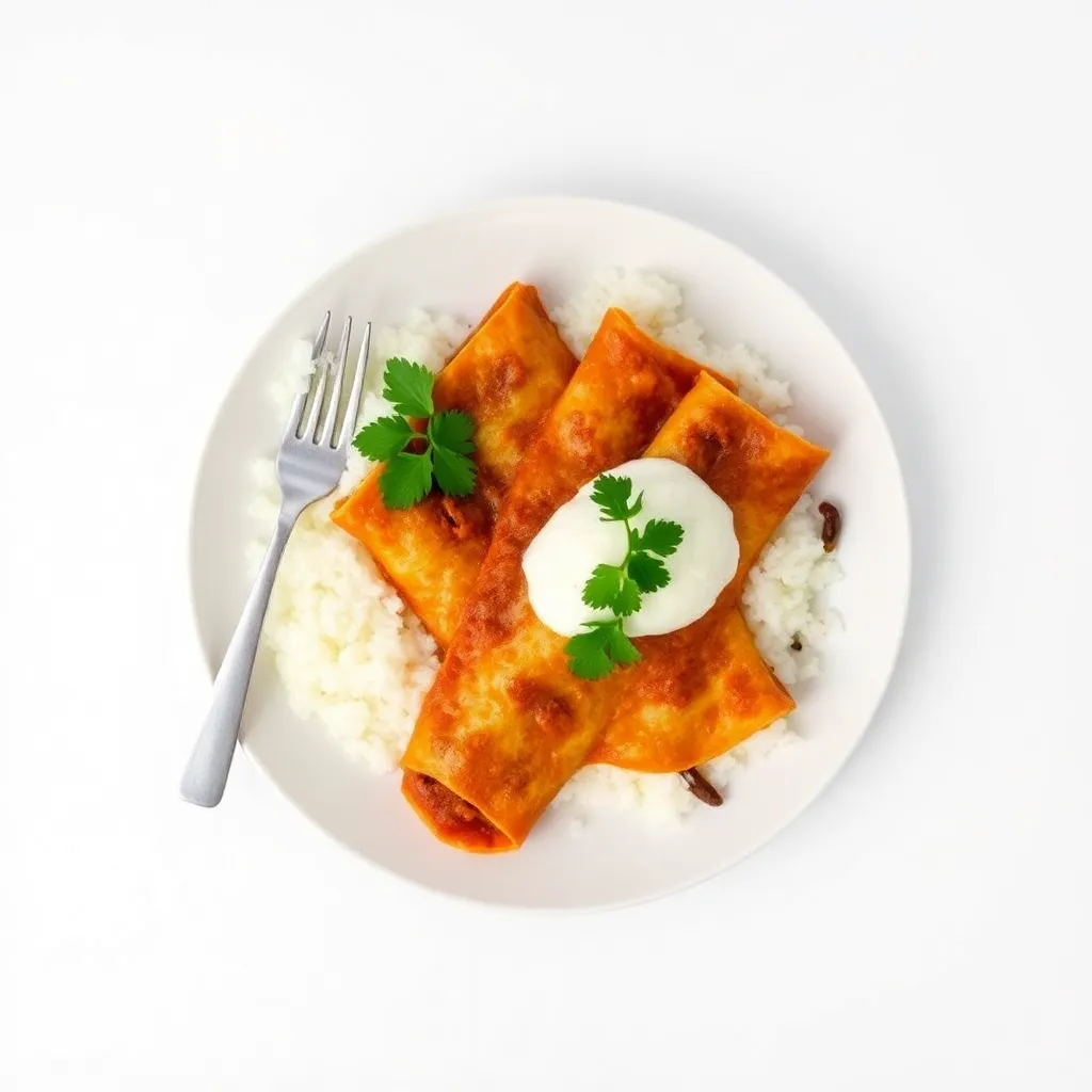 Tangy Chorizo Enchiladas with White Rice