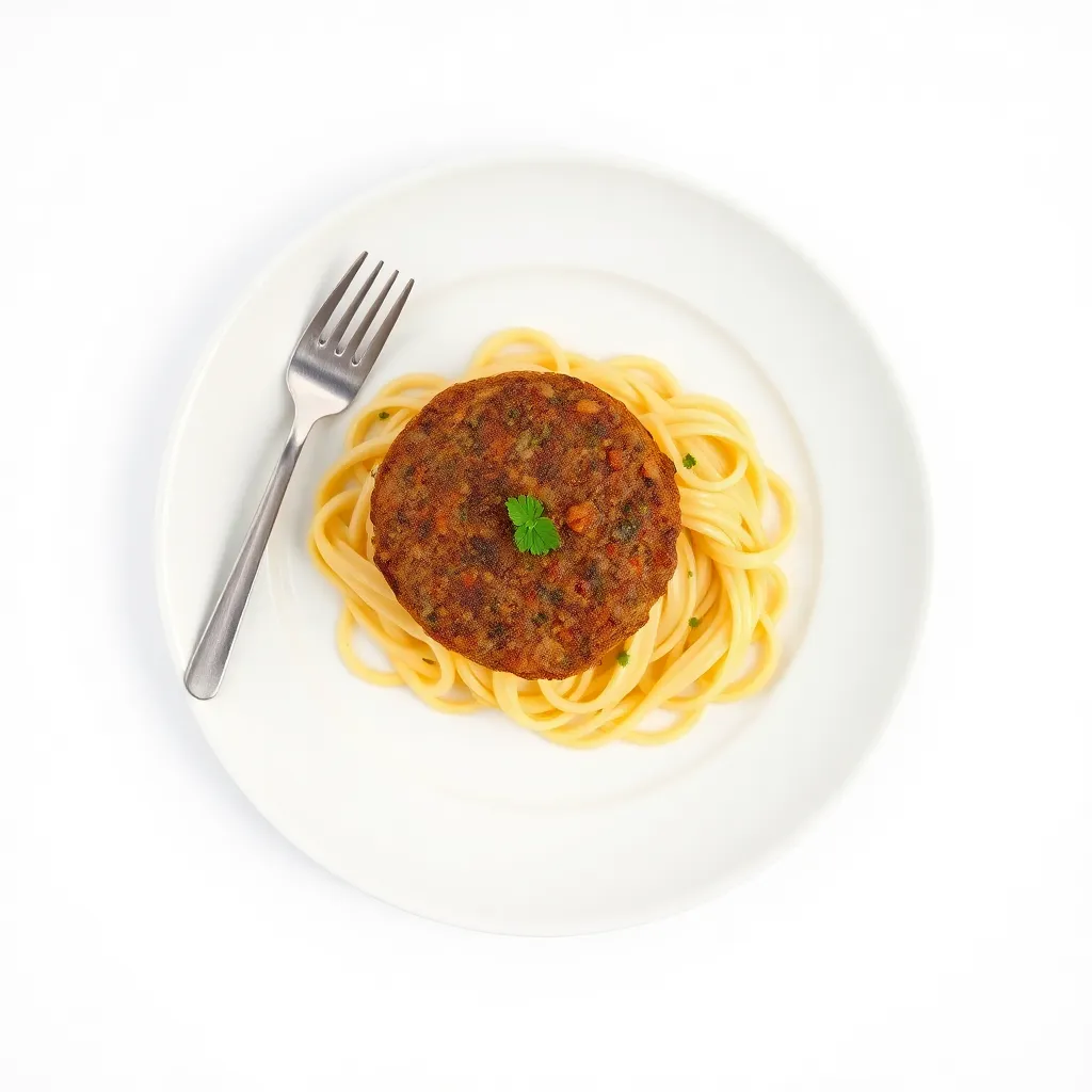 Family-Style Garden Burger with Egg Noodles