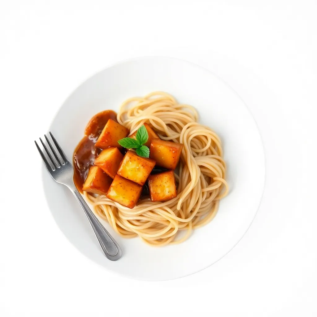 Honey-Glazed Firm Tofu Teriyaki with Soba Noodles