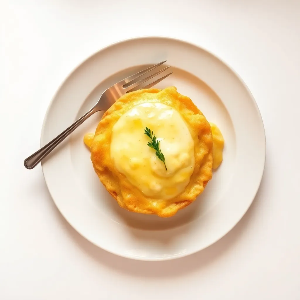 Creamy Eggs Pot Pie with Cornbread