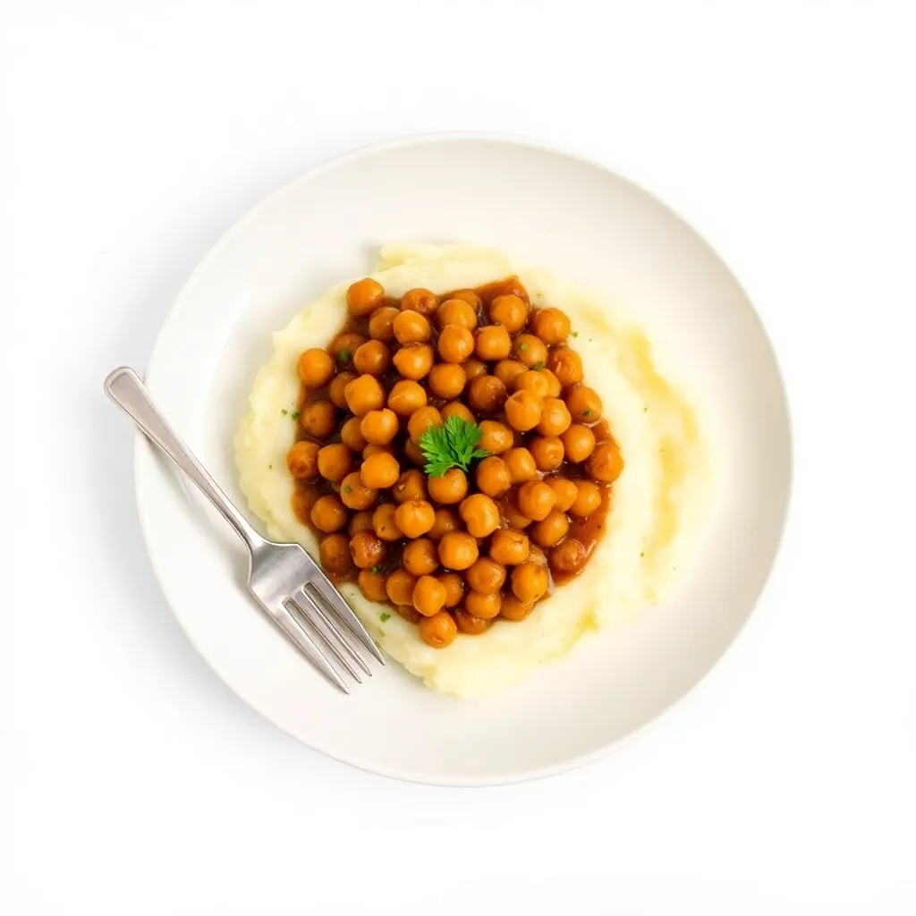 Rustic Chickpeas Bake with Mashed Potatoes