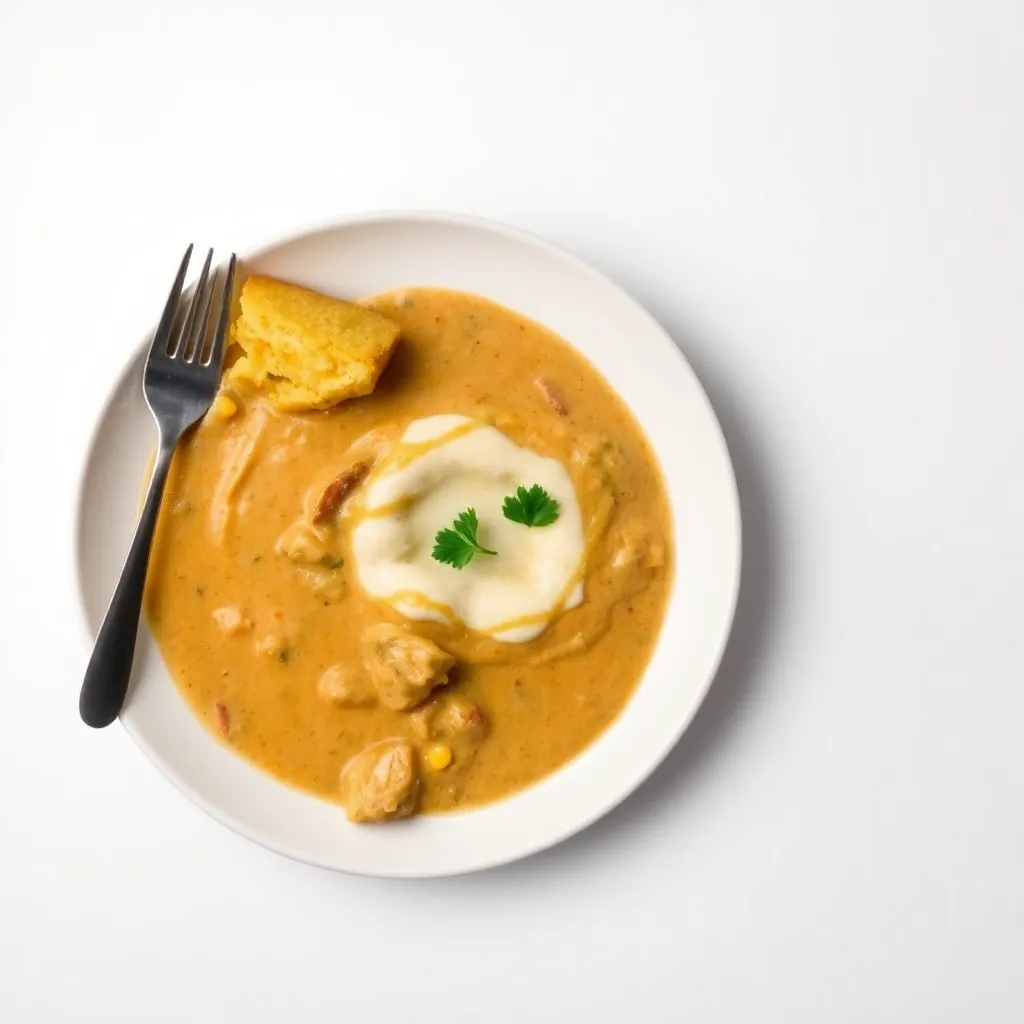 Spiced Tempeh Chowder with Cornbread
