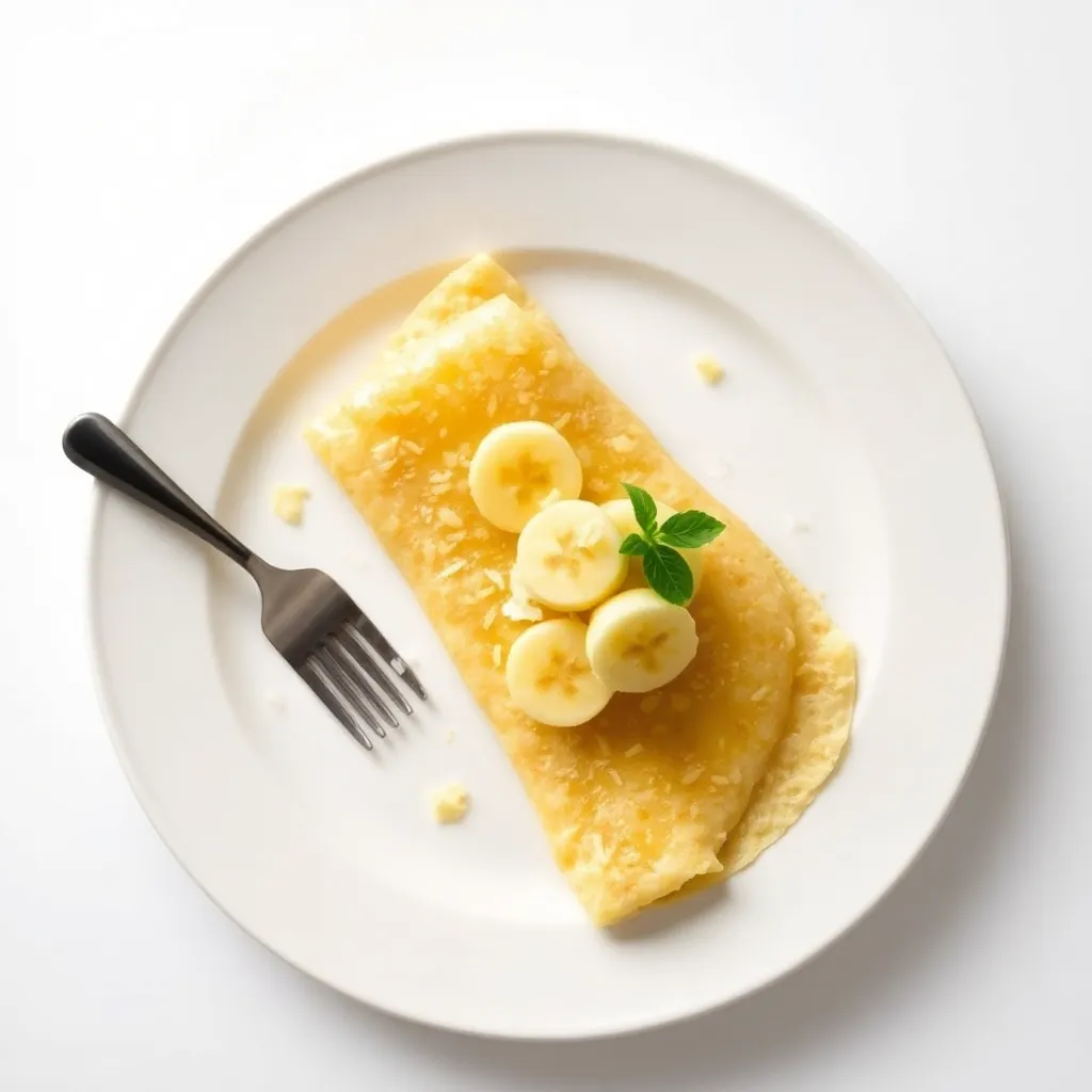 Tapioca Crepe with Banana and Coconut