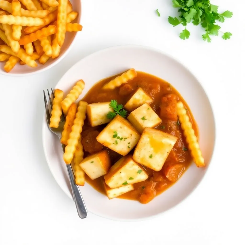 Classic Halloumi Stew with Poutine Fries