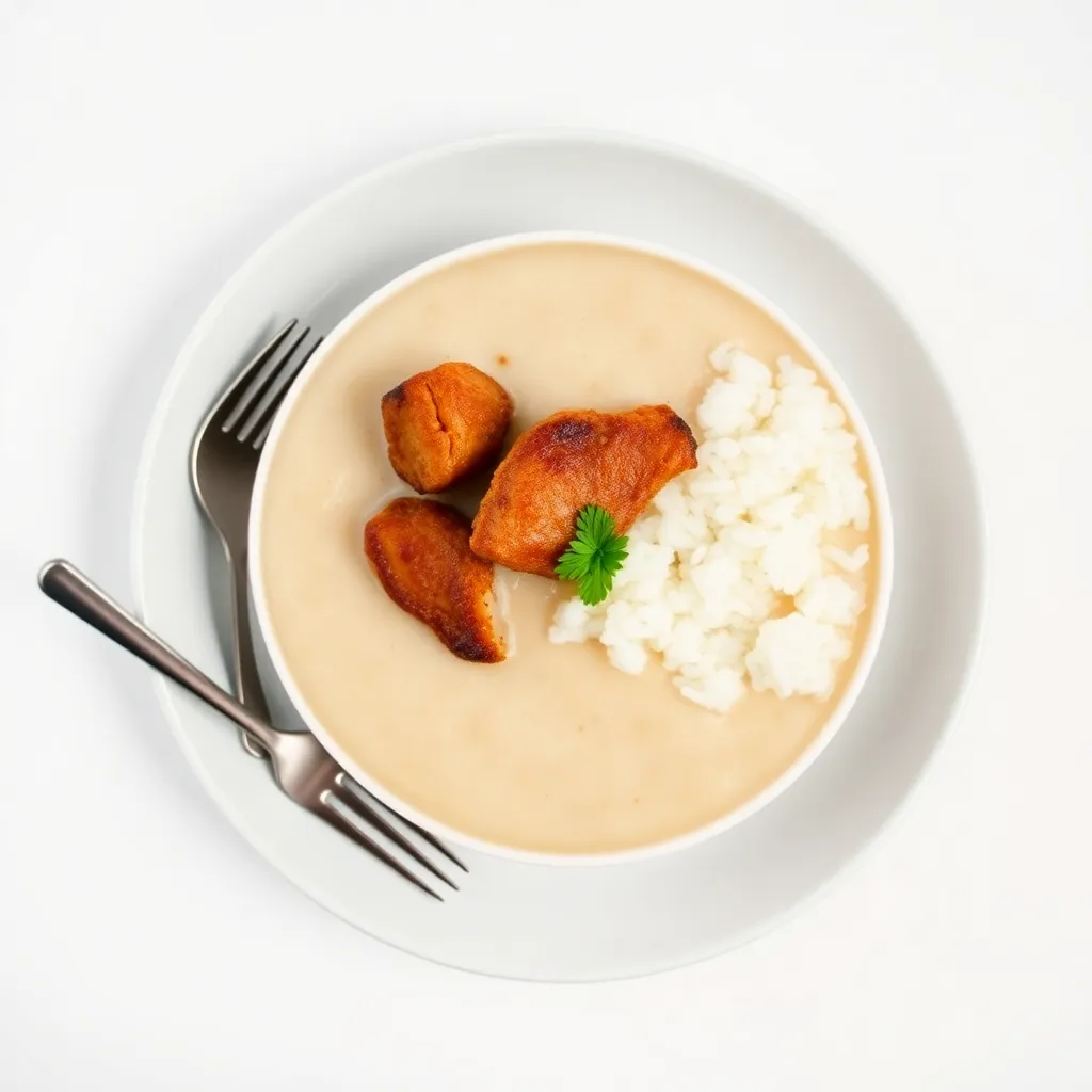 Crispy Pork Congee with Jasmine Rice
