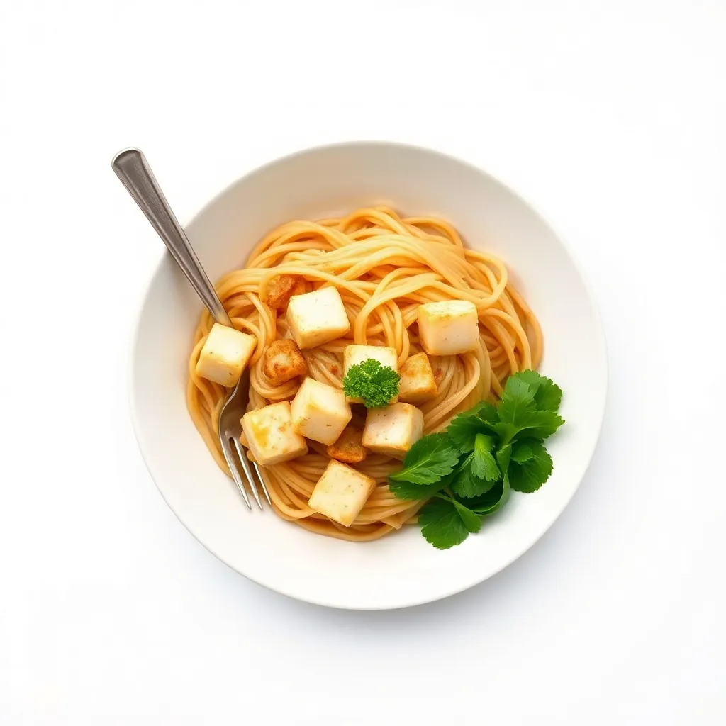 Braised Firm Tofu Noodle Bowl