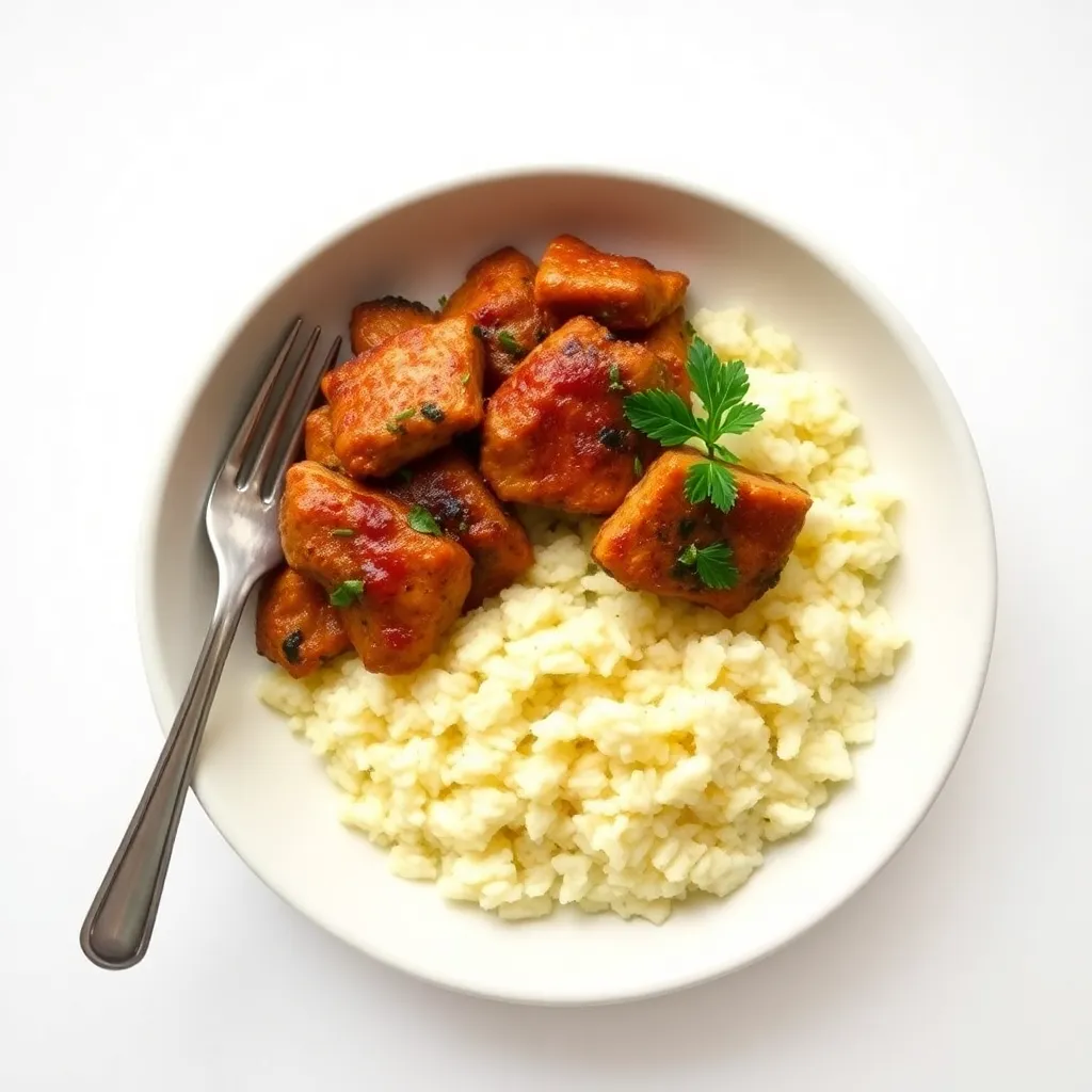 Backyard Pork Skillet with Cauliflower Rice