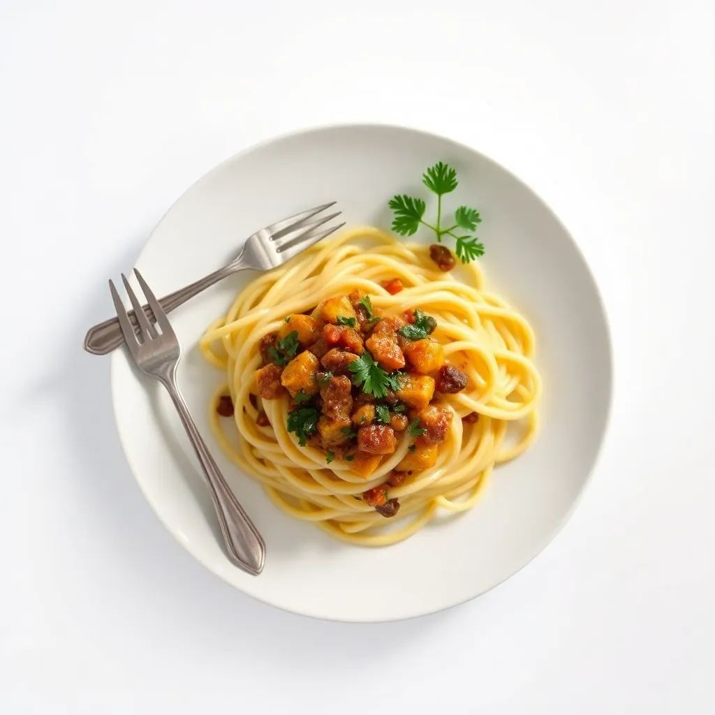 Honey-Glazed Garden Hash with Egg Noodles