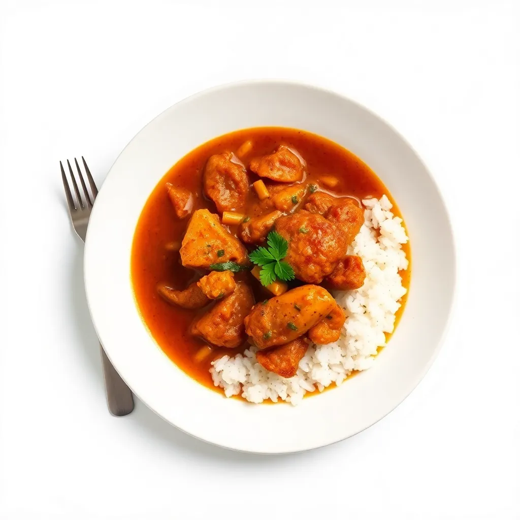 Sizzling Chicken Pozole with White Rice