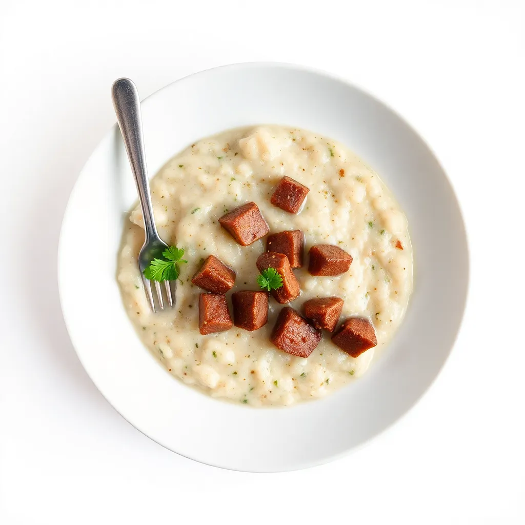 Herb-Crusted Beef Congee