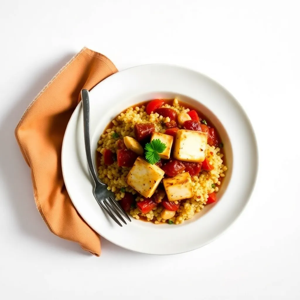 Charred Halloumi Stew with Farro