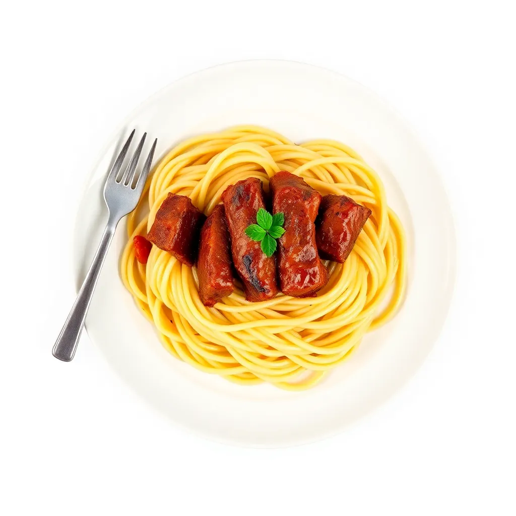 Roasted Beef Involtini with Spaghetti