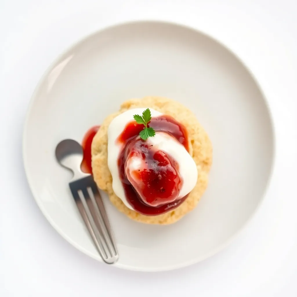 Scone with Cream and Jam