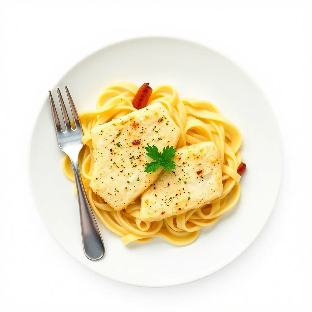 Roasted Catfish Casserole with Egg Noodles
