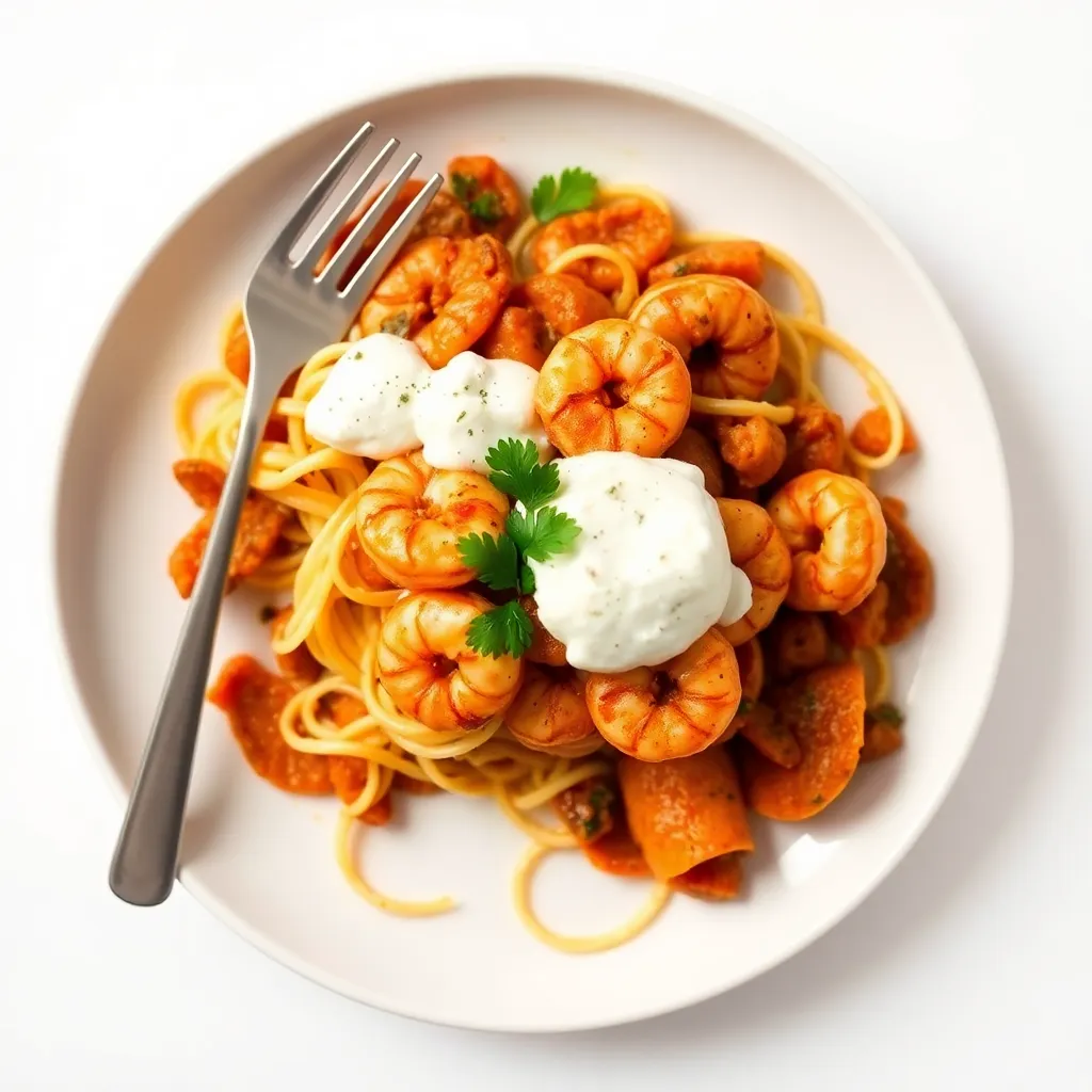 Braised Shrimp Chilaquiles