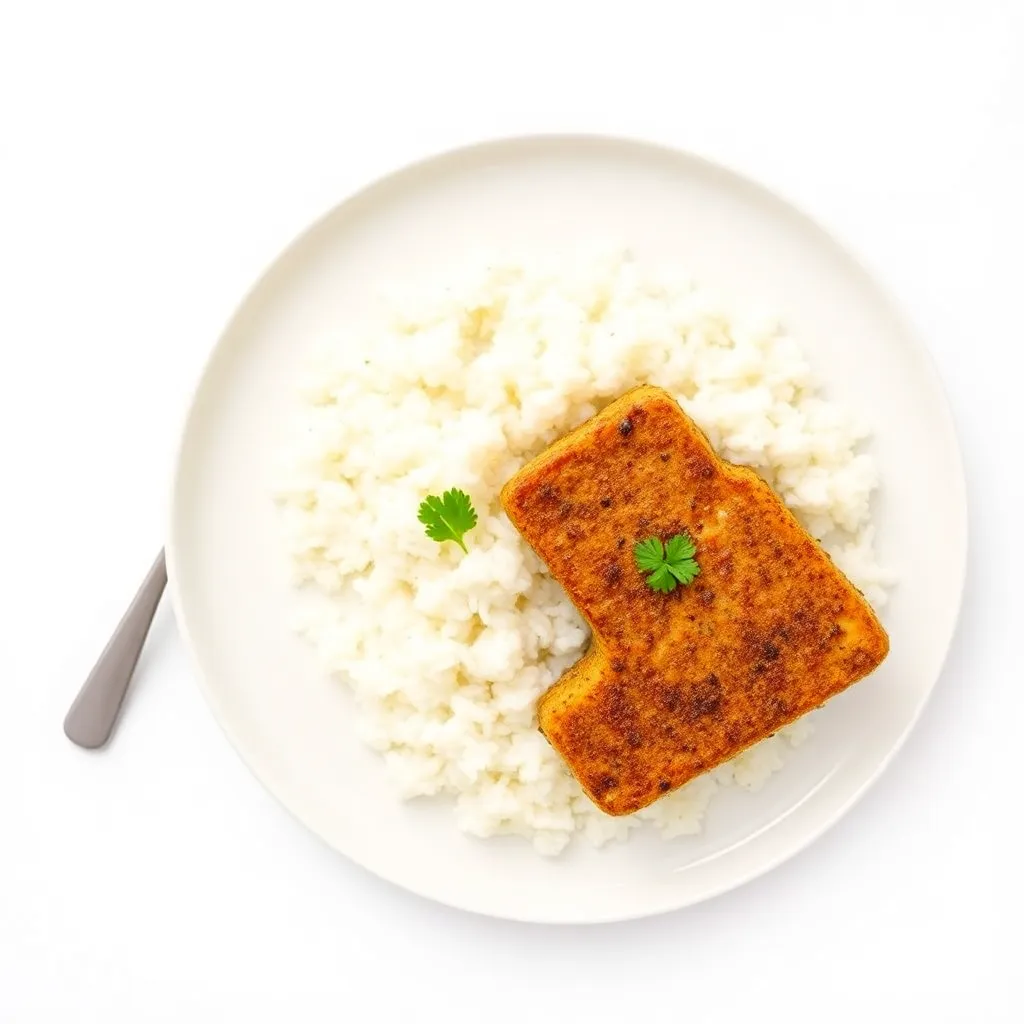Herb-Crusted Firm Tofu Katsu with Short-Grain Rice