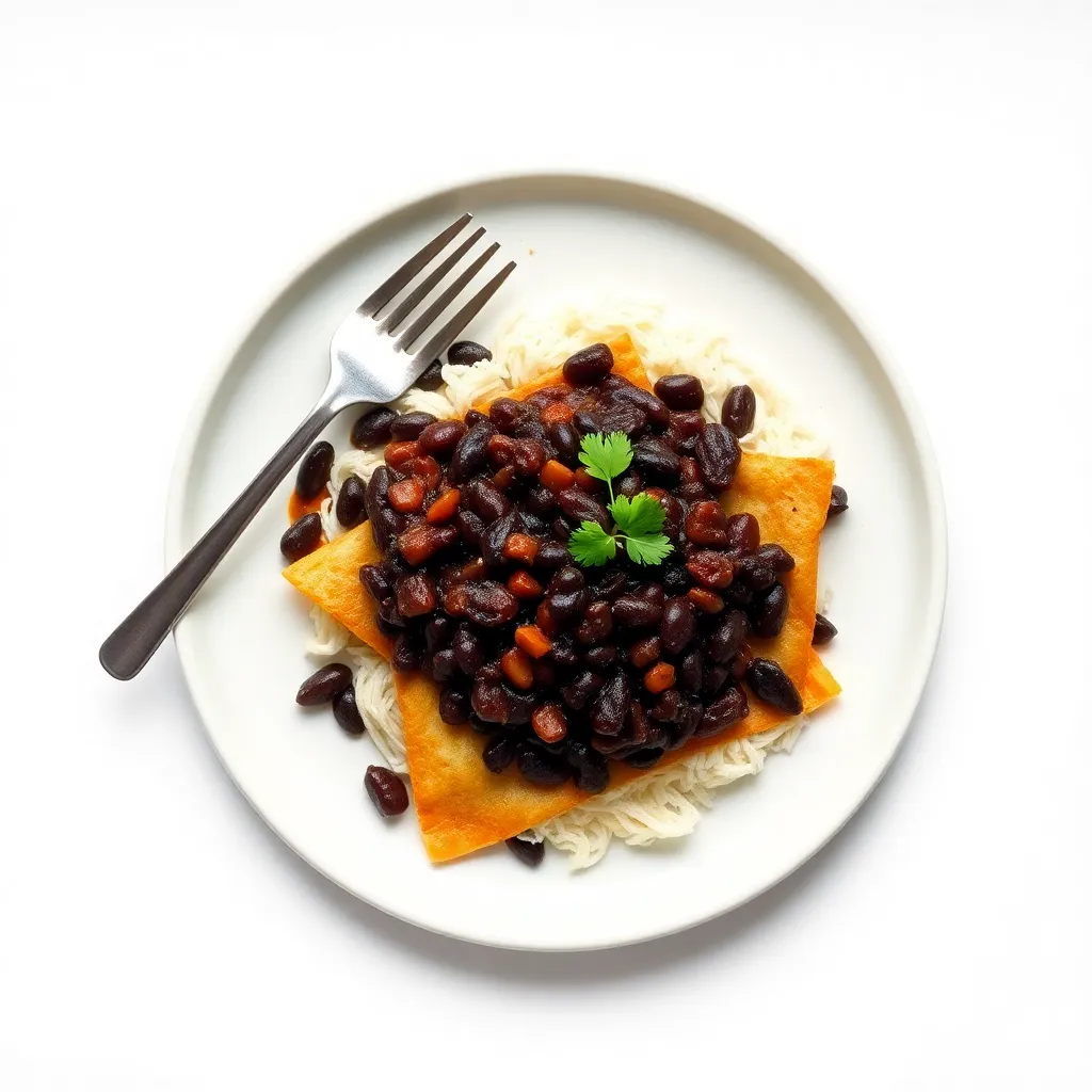 Mexican Backyard Black Beans Chilaquiles
