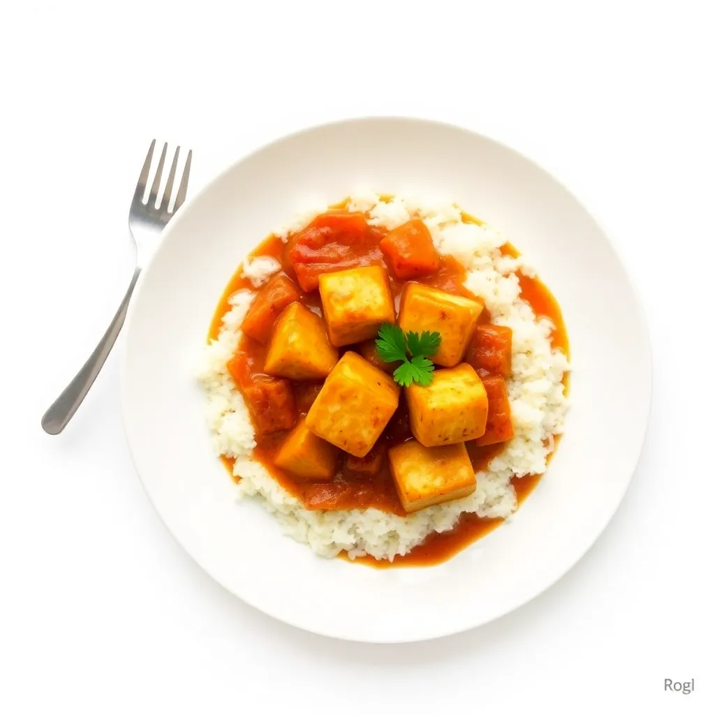 Japanese Fiery Firm Tofu Curry
