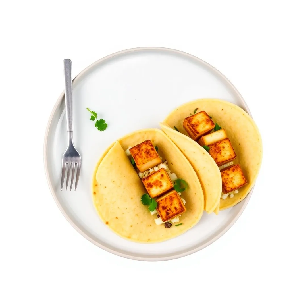 Pan-Seared Firm Tofu Tacos with Corn Tortillas
