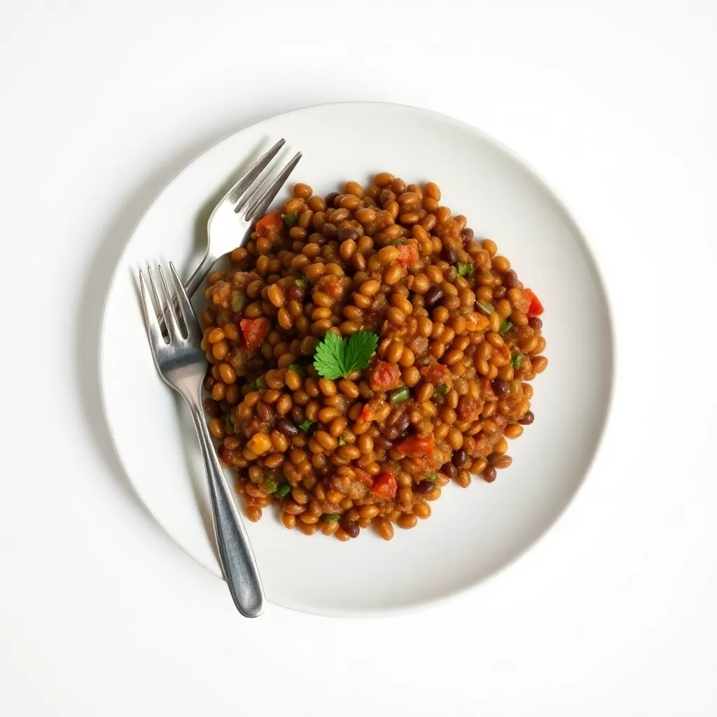 Vegan Sizzling Lentils Skillet