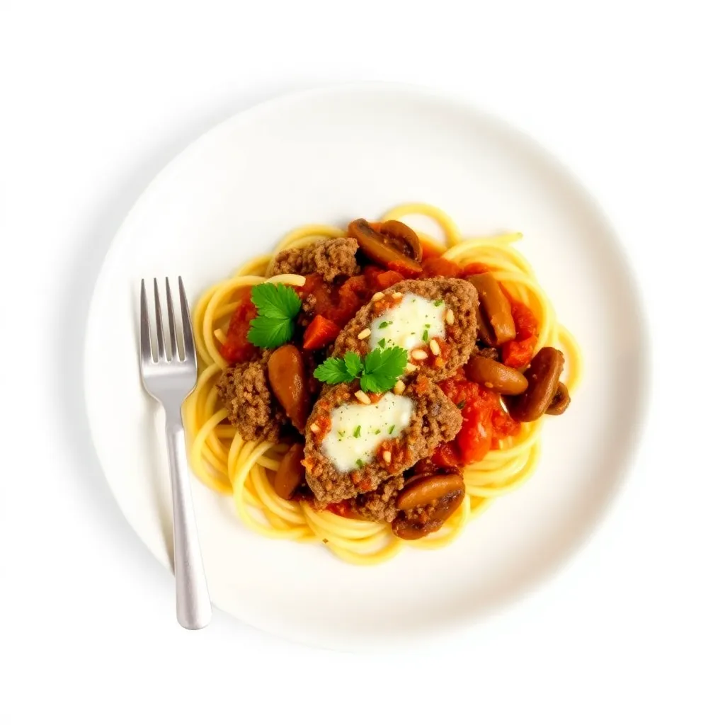 Ground Veal Arrabbiata alla Porcini Mushrooms