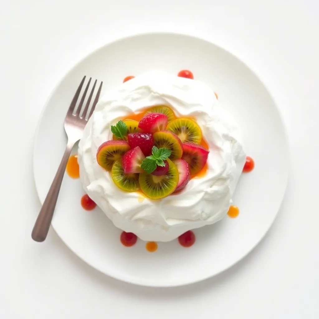 Pavlova with Kiwi and Passionfruit