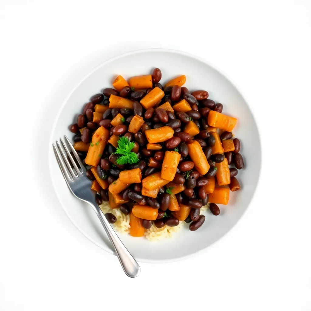 Slow-Cooked Black Beans Stir-Fry