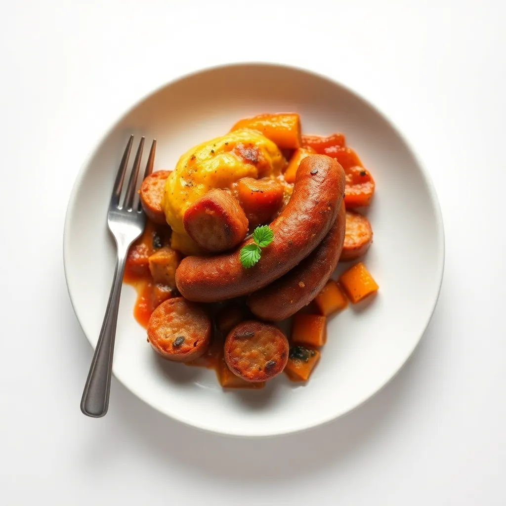 Sizzling Smoked Sausage Cobbler